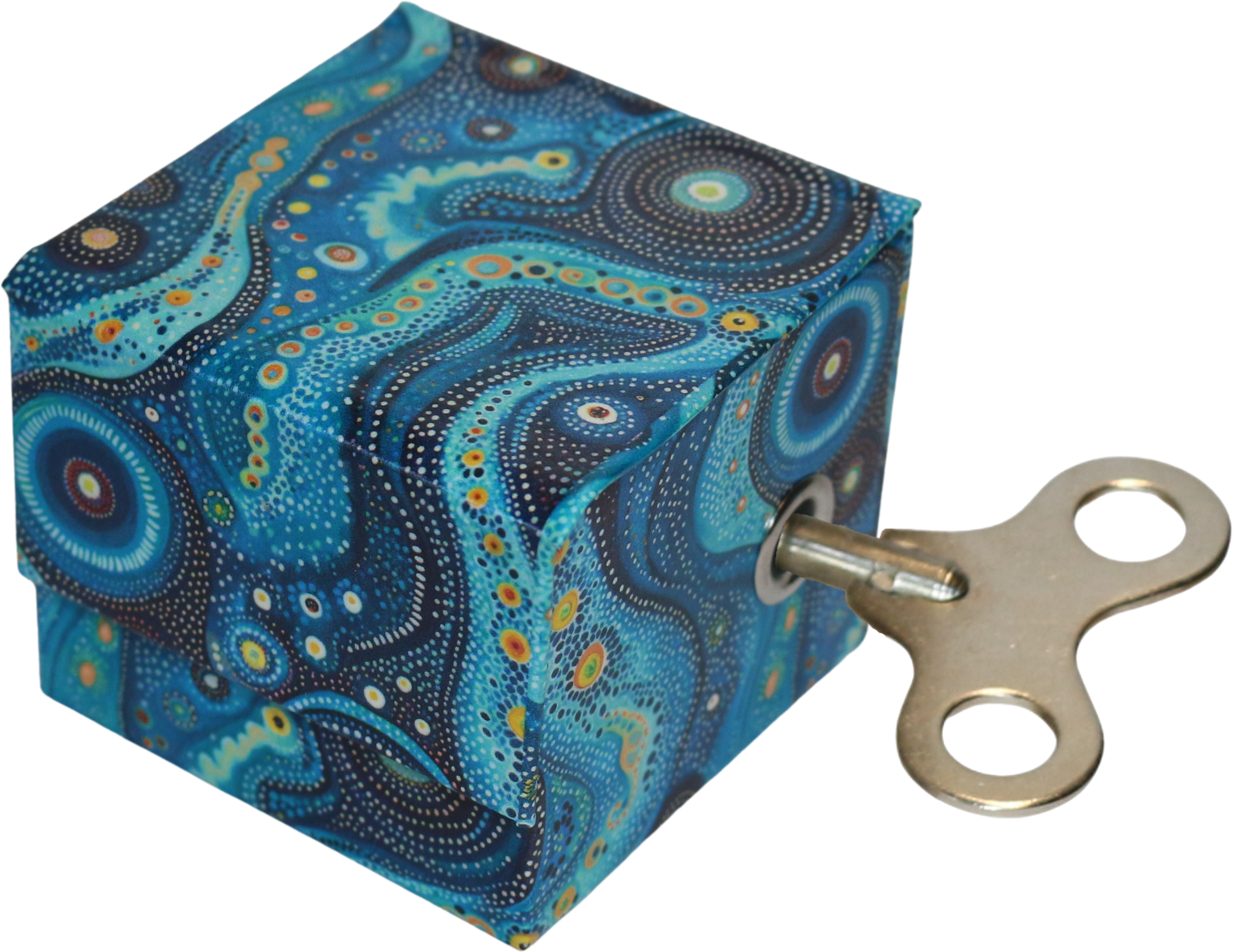 Dotted Abstract Blue1 Paper Print