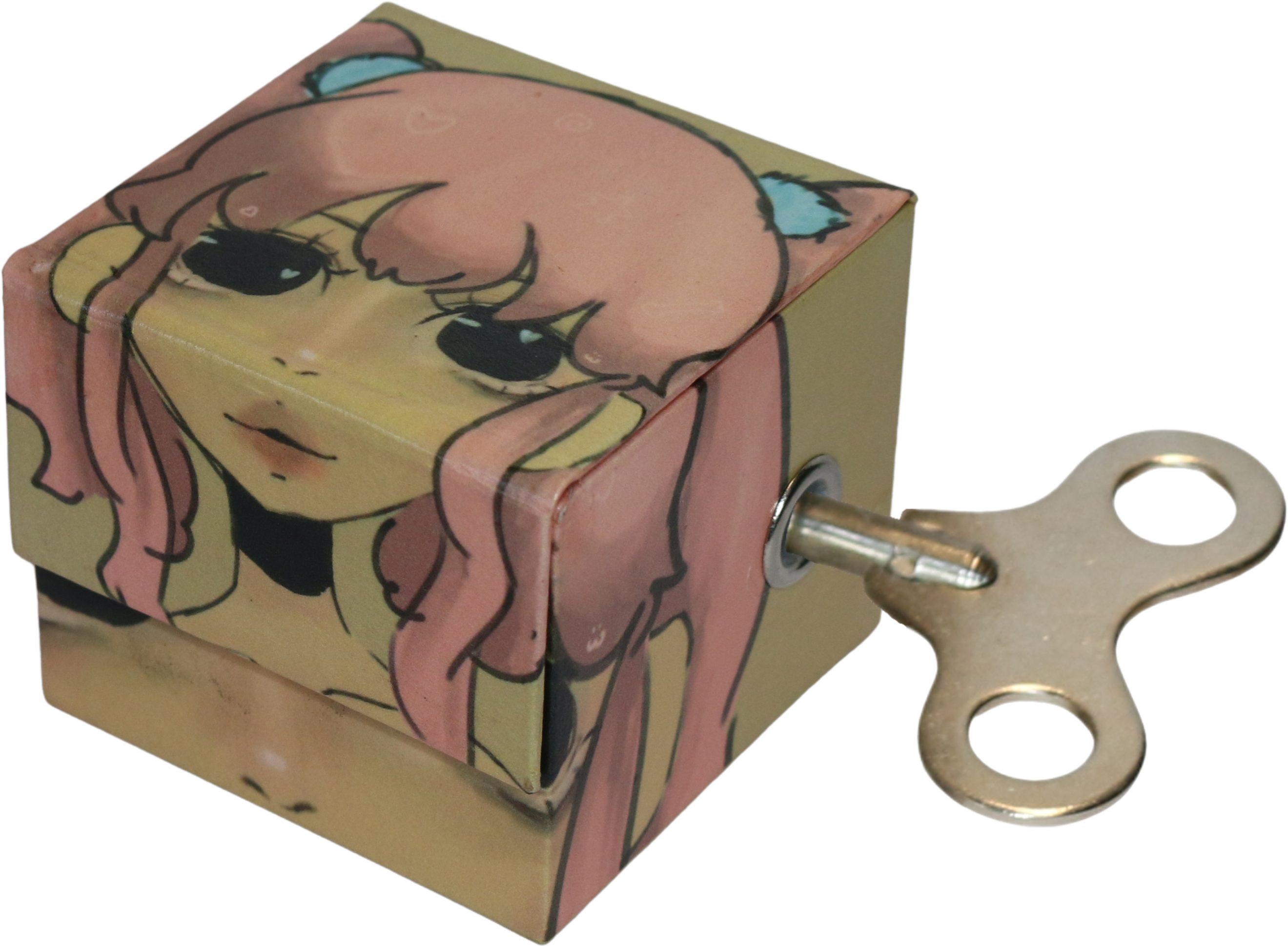 Girl Pink Hair Paper Print