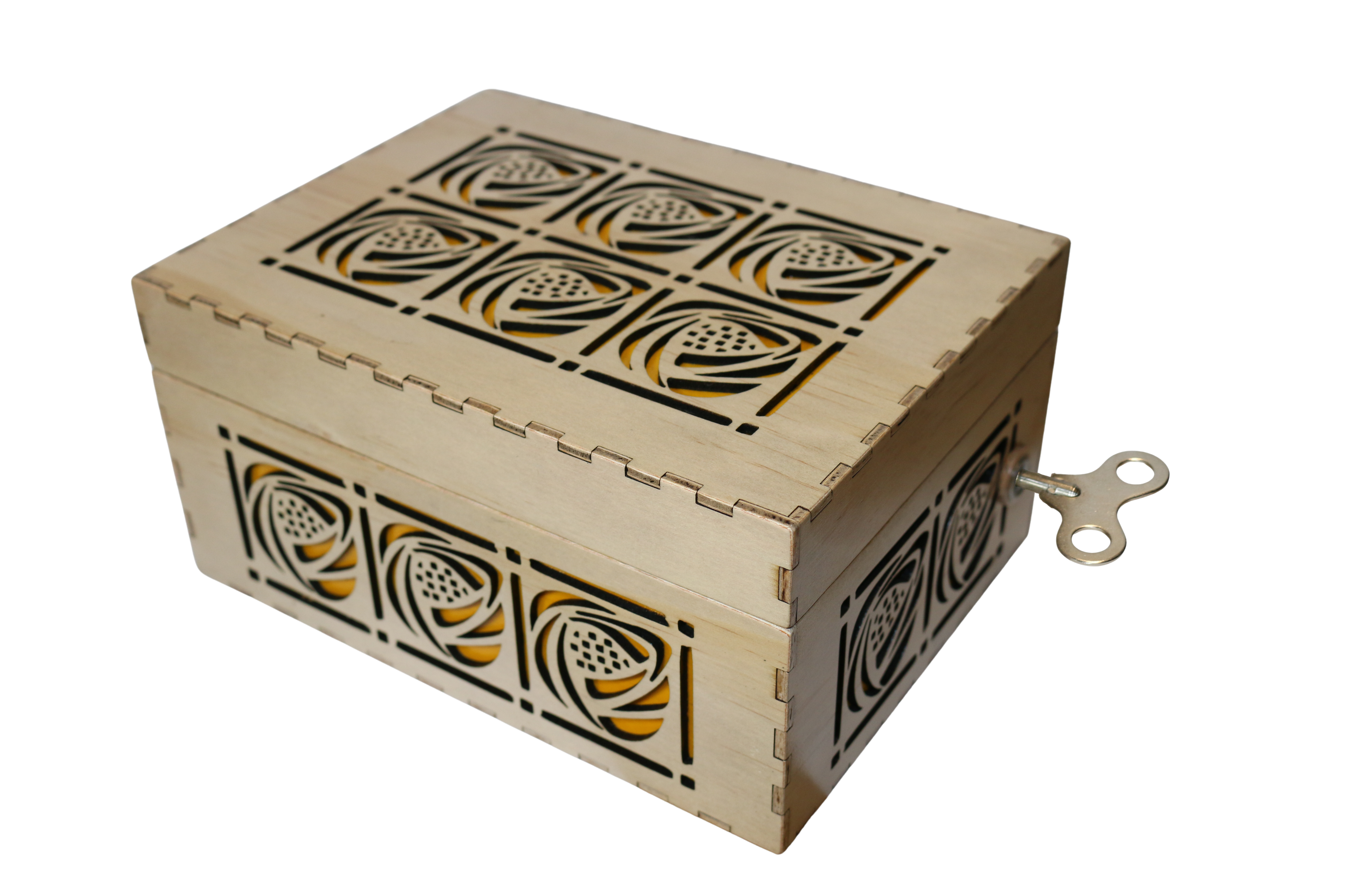 Jewellery Box Art Deco Flower with Stamen
