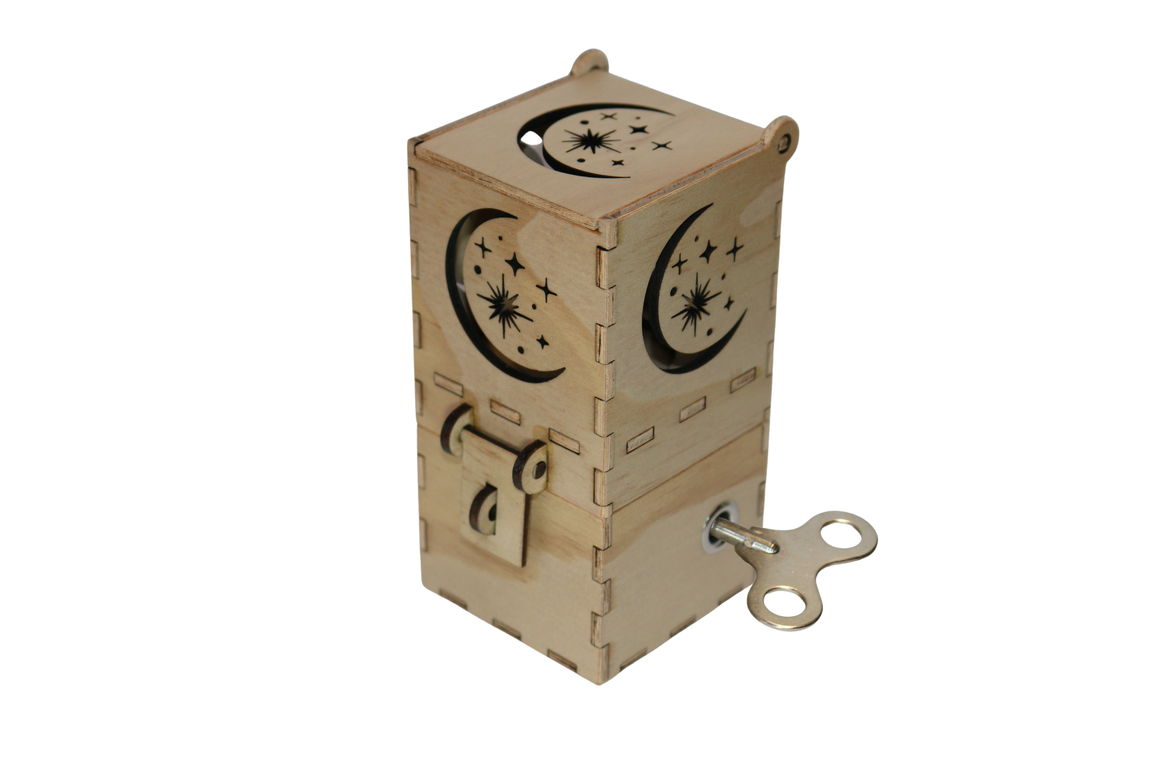 Small Night Light Moon (Large) & Stars Music Box